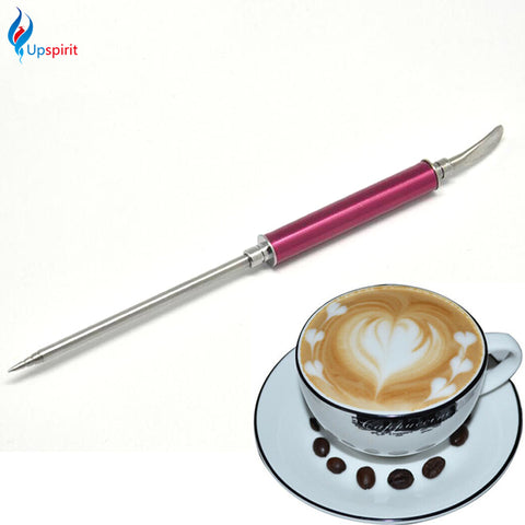 1 Piece Portable Stainless Steel Coffee Latte Art Pen Cappuccino Espresso Coffee Decorating Pen Household Cafe Tools