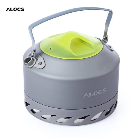 ALOCS CW - K07 0.9L Aluminum Alloy Camping Picnic Coffee Water Kettle Windproof Plastic Handle Outdoor Stove