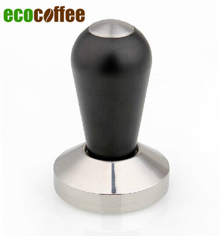 1PC Free Shipping Espresso Coffee Machine  ALUMNIUM HANDLE Stainless steel Bottom Coffee Tamper 58MM