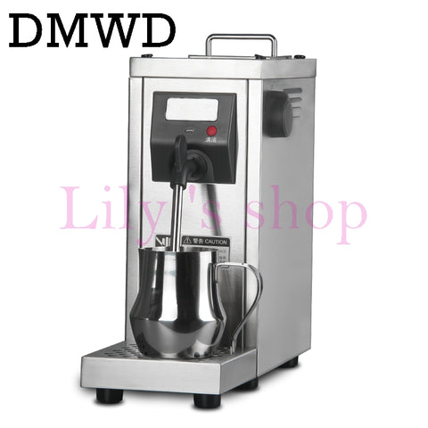 DMWD Milk Steamer Commercial Pump Pressure Milk foam Frother Espresso Coffee Steam maker Stainless Steel Water Boiling Machine
