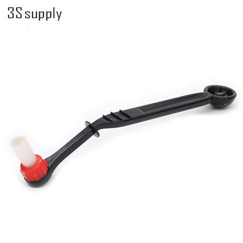 Semi-automatic Cleaning Brush Espresso Coffee Machine Nylon Brushes Bent Head Brewing Head Cleaner Anti-Scald Brush for Barista