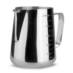 Top 1pcs Silver Latte Coffee Milk Pitcher Milk Latte Jug Cup Handgrip Tool Capacity 350/600/1000ML Pitcher With Scales