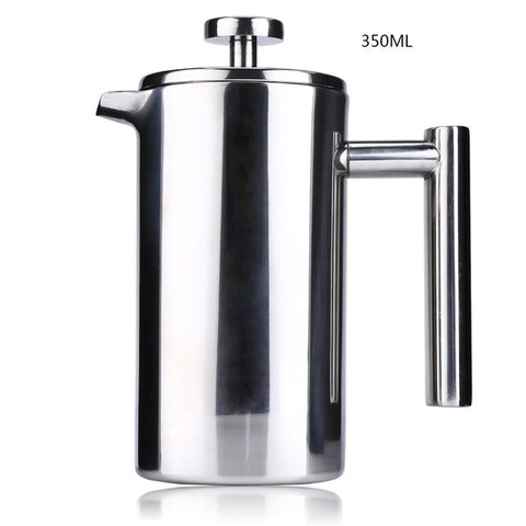 5cup High quality 350ML Stainless Steel Cafetiere French Press with Filter Double Wall amd Mirror polishing surface