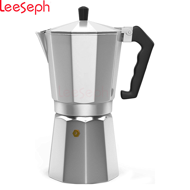 Induction Cuban Moka Pot Stovetop Coffee Espresso Maker Stainless Steel  (160ml)