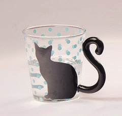 Cute Creative Cat Kitty Glass Mug Cup Cute Cat Hot Coffee Mugs for Creativity Funny Novelty Cups and Mugs of Milk Coffee Tea