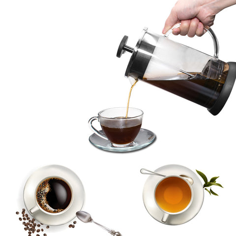 Manual Coffee Maker French Press 1000ml Coffee Tea Pot Brewer With Filter System Coffee Machine Home Office Coffee Tools