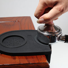 Espresso Double Coffee Tamper Mat Silicone Rubber Tampering Corner Mat Coffee Maker Pressure Powder Hammer Pressure Bar 51mm