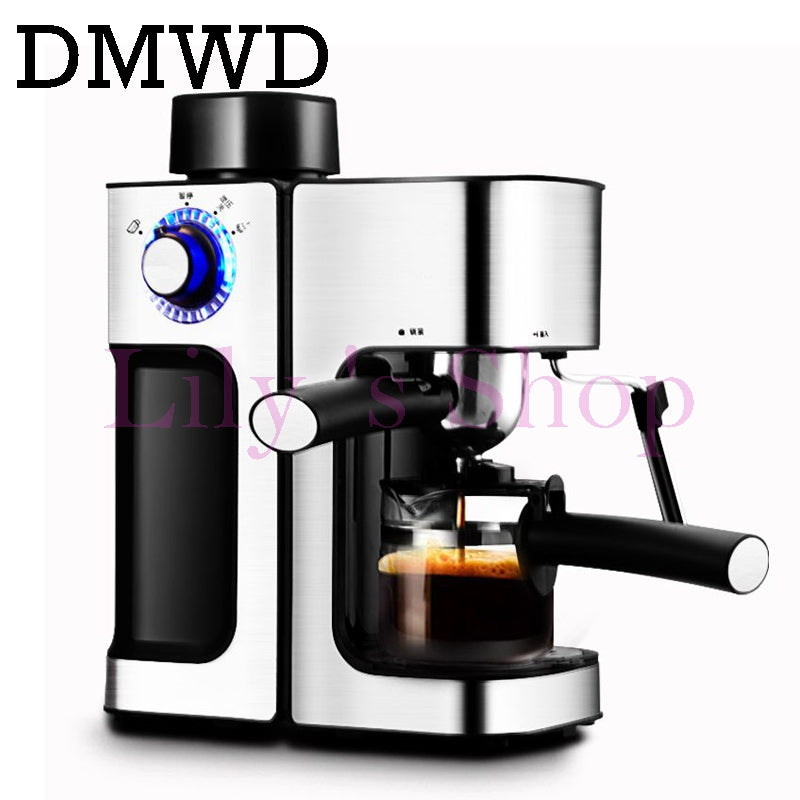 DMWD Milk Steamer Commercial Pump Pressure Milk foam Frother Espresso  Coffee Steam maker Stainless Steel Water Boiling Machine